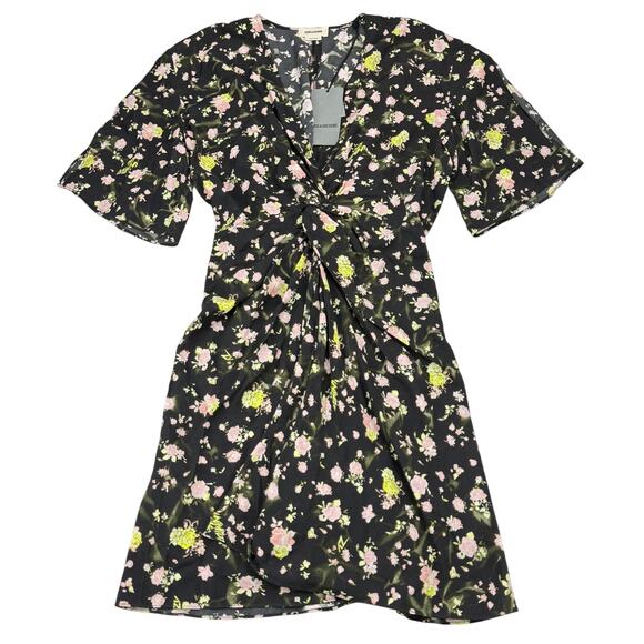 NWT ZADIG & VOLTAIRE Rozom Soft Crinkle Roses Dress Size XS - Picture 4 of 8